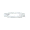 Pulsera elástica de piedra lunar arcoiris facetada calidad AA