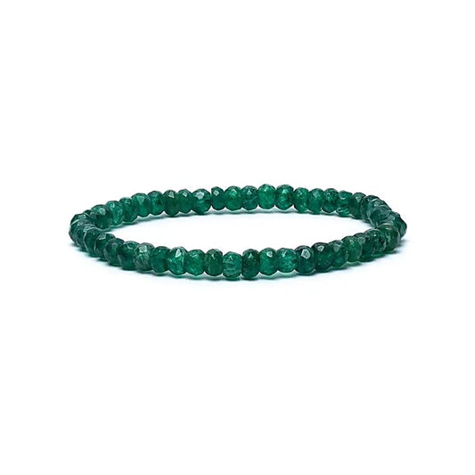 Pulsera elástica de aventurina facetada calidad AA