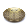 Assiette en laiton motif fleur de vie