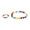 Set bracelet + bague avec perles dorées Chakras