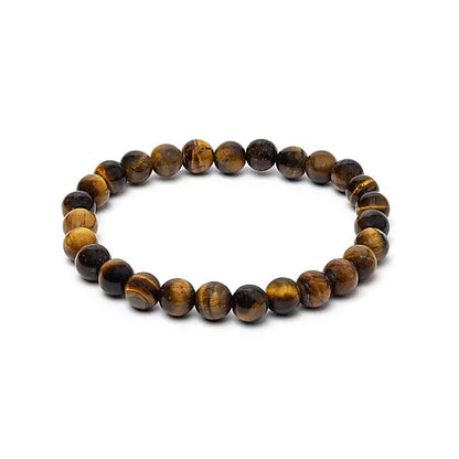 Bracelet for wide wrist with tiger eye thumb