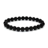 Bracelet pour poignet large en tourmaline noire