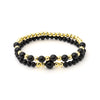 Armband zwarte toermalijn & hematiet set van 2