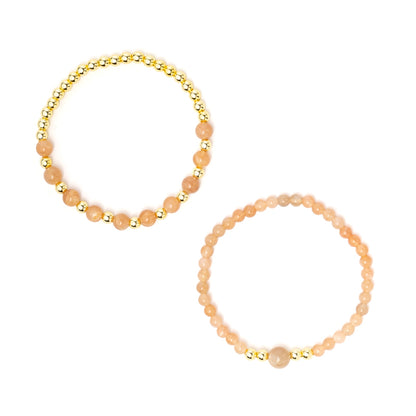 Braccialetto pietra del sole ed ematite set da 2 all’ingrosso thumb