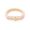 Armband Rosenquarz & Hämatit Set von 2