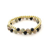 Armband anthrazit gemischte Edelsteine mit Hämatit Set von 2