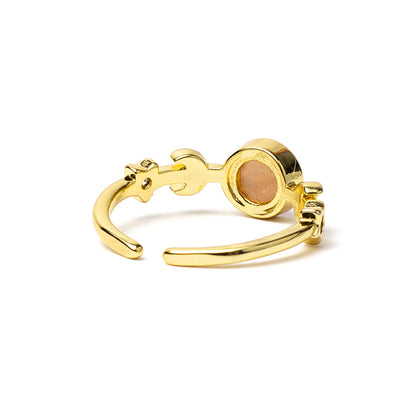Ring Moon phases with sunstone wholesale thumb