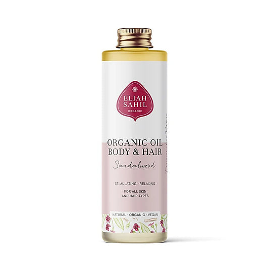 Body & Hair Oil Almond Sandalwood organic Eliah Sahil