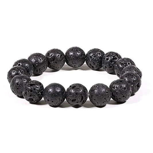 Pulsera elástica en piedra de lava