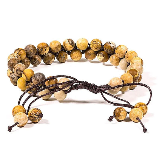 Pulsera de Jaspe doble fila regulable