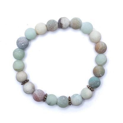 Mala/Bracelet en Amazonite élastique de gros thumb