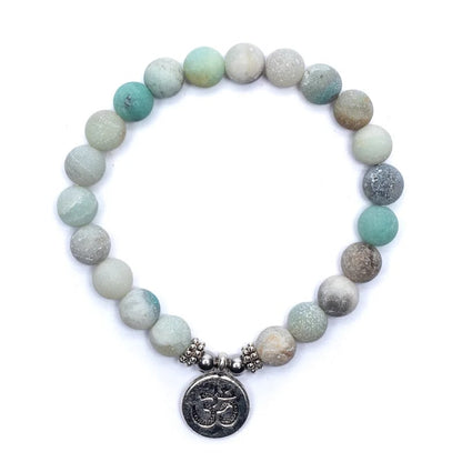 Mala/Armband Amazonit - elastisch mit Ohm großhandel thumb