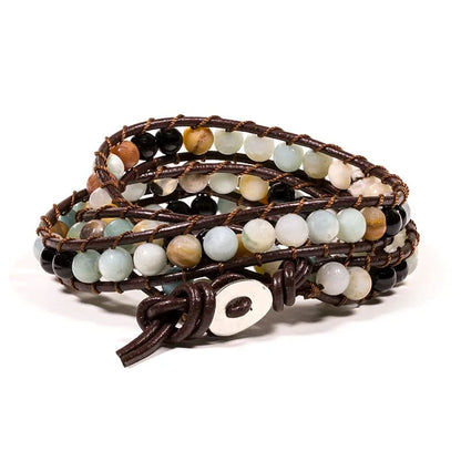 Bracelet amazone / agate noire de gros thumb