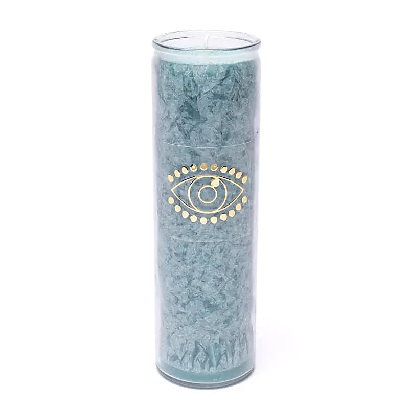 Candle stearin Eye of Providence aquamarine unscented