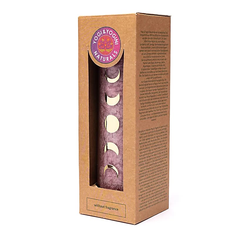 Bougie stéarine phases lunaires vieux rose non parfumée de gros