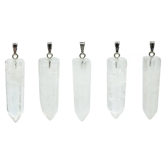 Pendentif facetté en cristal de roche S
