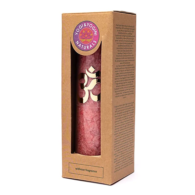 Bougie stéarine Ohm rouge non parfumée de gros