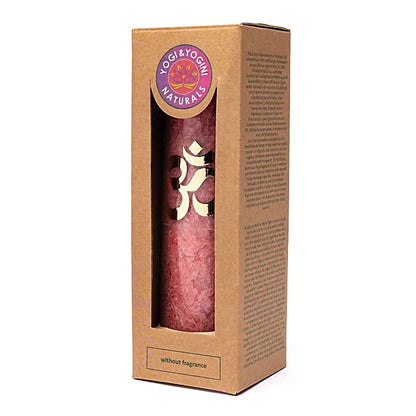 Bougie stéarine Ohm rouge non parfumée de gros thumb
