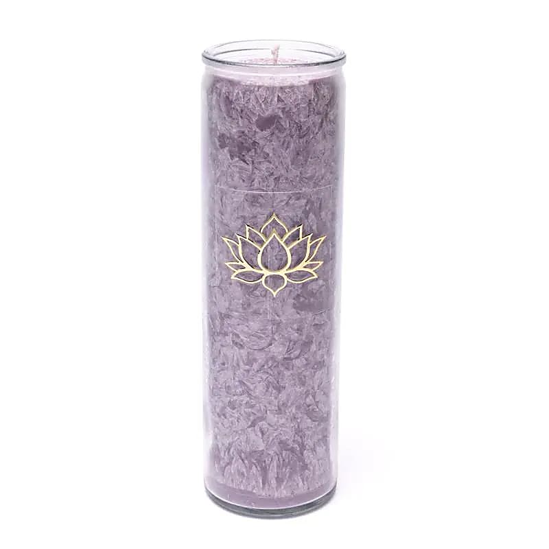 Kerze Stearin Lotus violett unparfümiert