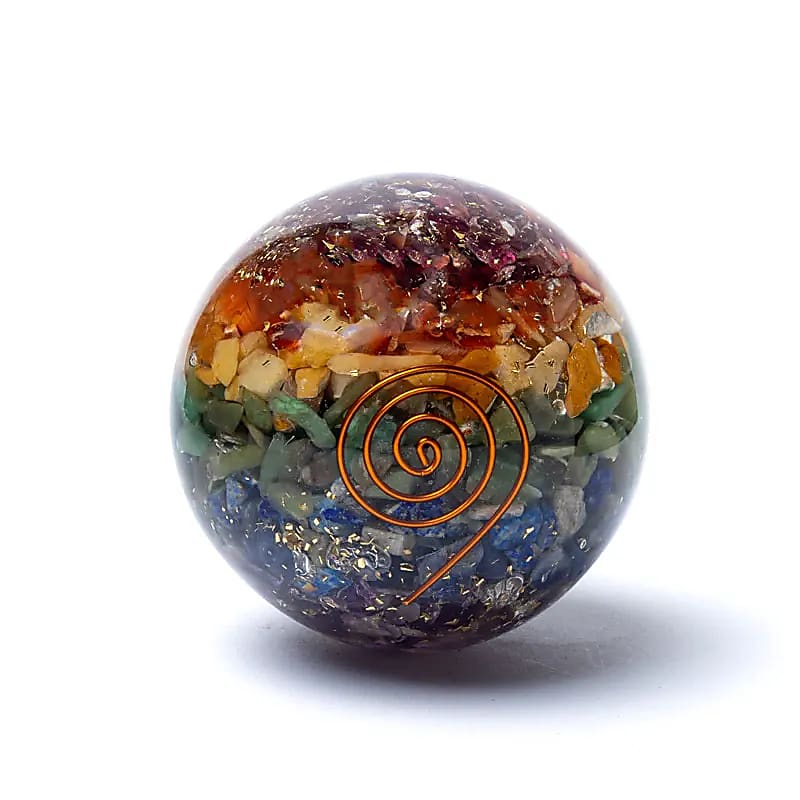 Orgonite sphère 7 chakra