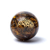 Orgonite sphère Oeil du Tigre Arbre de Vie