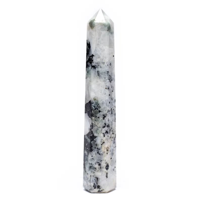 Rainbow moonstone obelisk