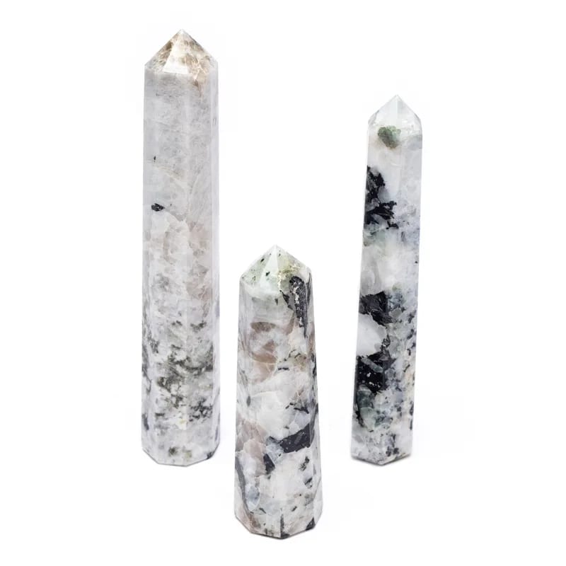 Rainbow moonstone obelisk Gemstone