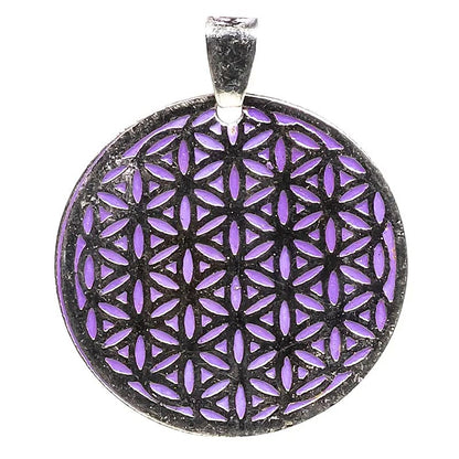 Pendentif Fleur de Vie violet thumb