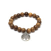 Mala/Armband Wengeholz elastisch Baum des Lebens