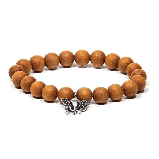 Mala/braccialetto elastico Sandalo con Ganesh