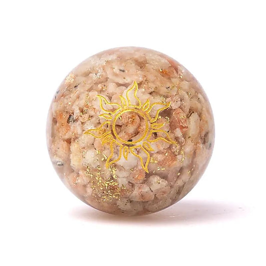 Orgonit Kugel Sonnenstein mit Sonne