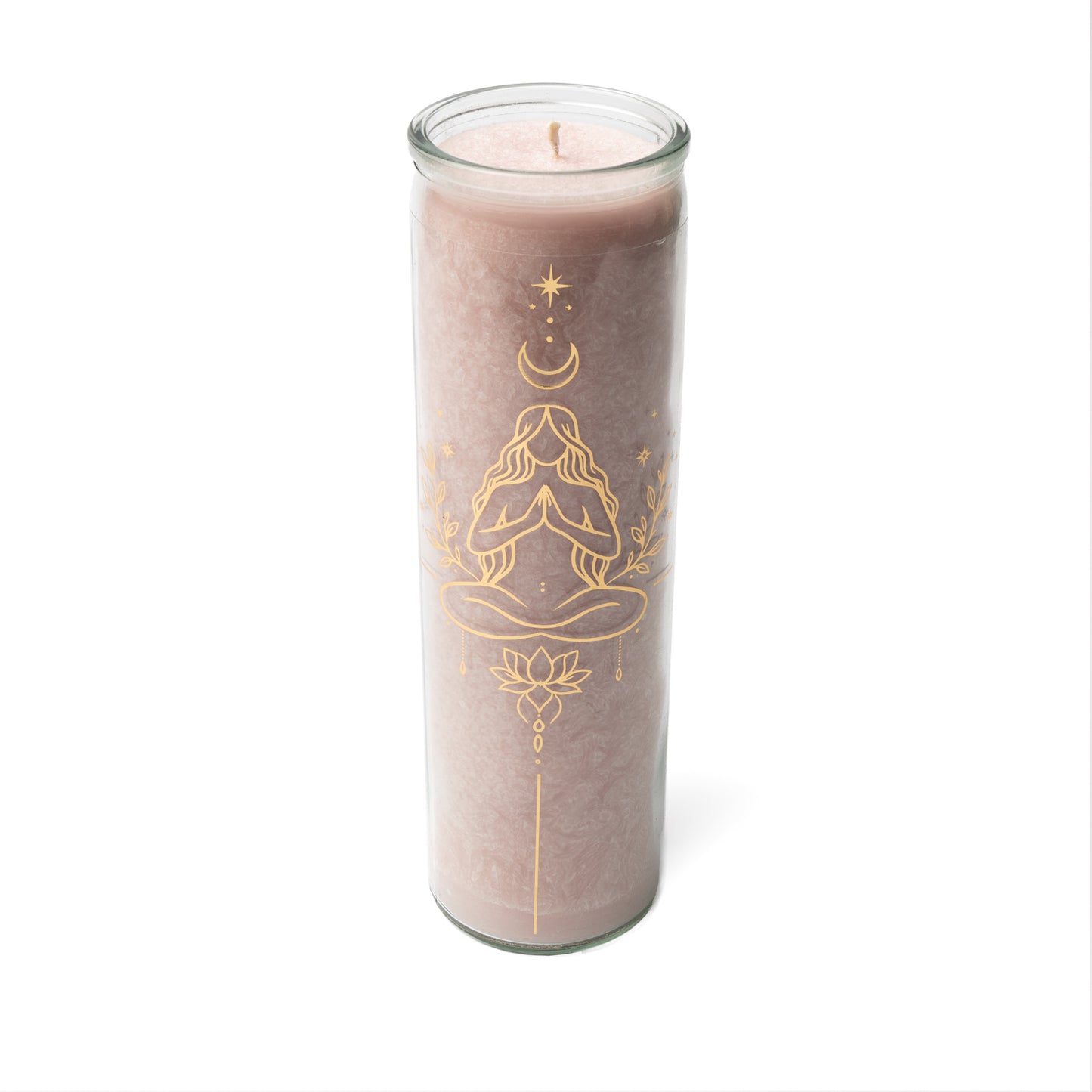 Candle stearin meditation soft pink unscented