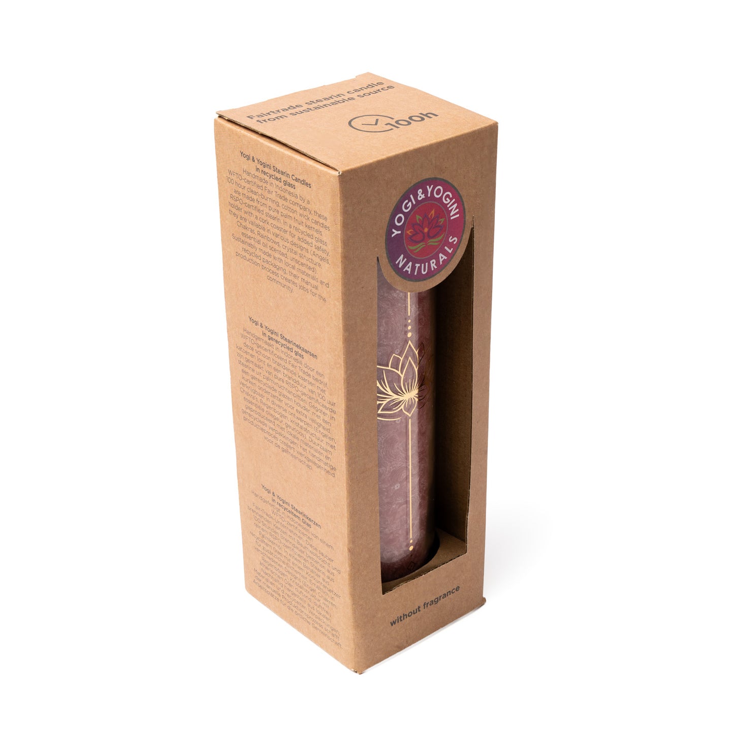 Kaars stearine Lotus oudroze ongeparfumeerd