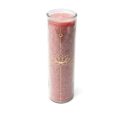 Kaars stearine Lotus oudroze ongeparfumeerd thumb