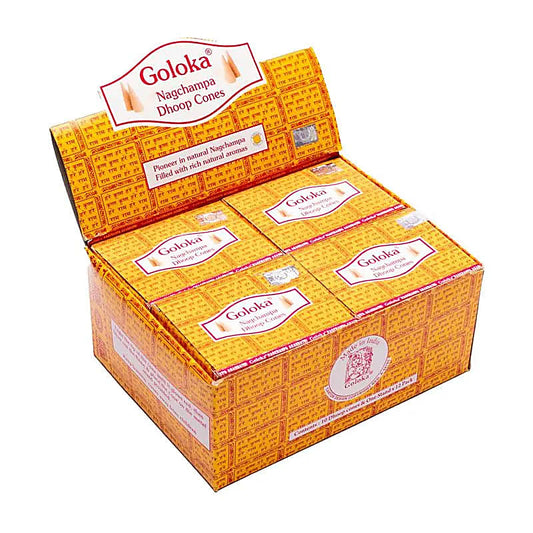 Wierook dhoop Goloka Nagchampa kegeltjes