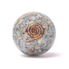 Orgonite sphère angélite avec ailes d'ange