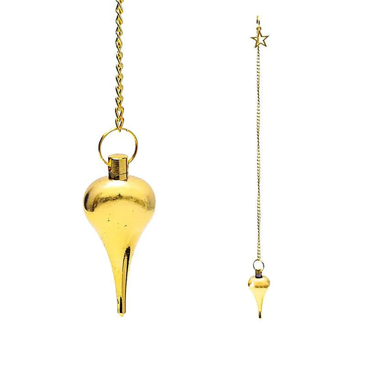 Pendel Stern goldfarben im Samtbeutel