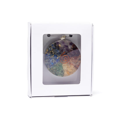 Pendentif orgonite Chakra rond de gros thumb