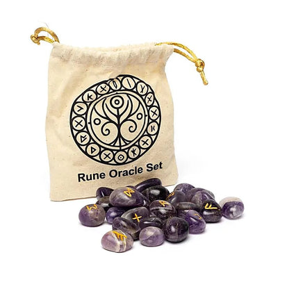 Oracle runique Améthyste en sachet en coton thumb