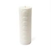 Vela estearina Chakra relieve blanco roto sin perfume