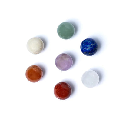 7 Sphères en pierres précieuses Feng Shui chakra de gros thumb