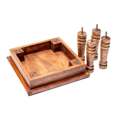 Beistelltisch aus Holz Blume des Lebens Holz thumb