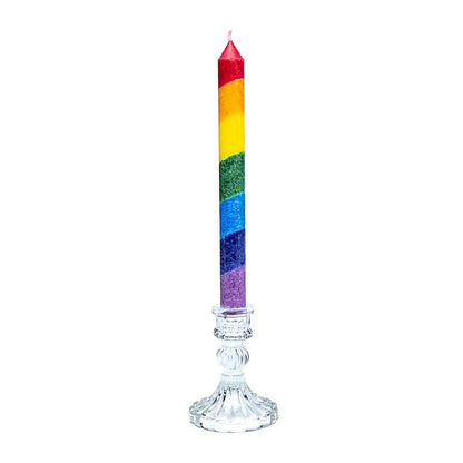 Bougeoir en verre pour bougie de table de gros thumb