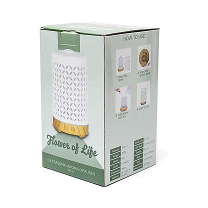 Buy Aroma diffuser Flower of Life ceramic USB thumb