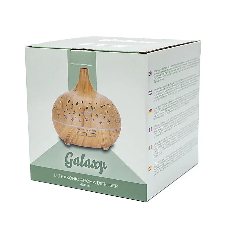 Difusor de aromas Starlight redondo grabado en madera al por mayor
