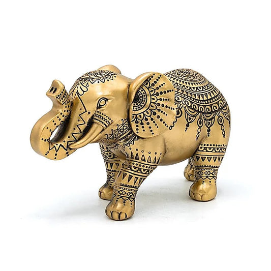 Deco Elephant gold coloured