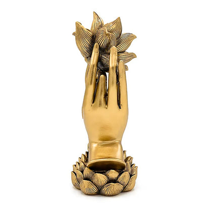 Deco Handen met Lotus goudkleurig groothandel thumb