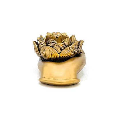 Photophore main Lotus couleur or de gros thumb