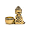 Photophore bouddha méditant droit couleur or