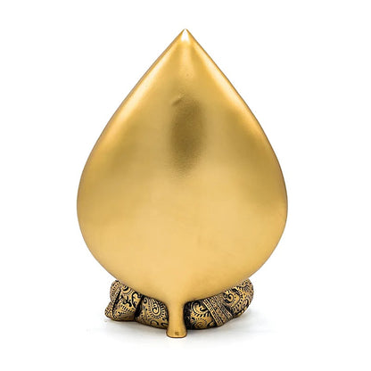 Comprar Buda en meditación con hoja de Bodhi color oro thumb